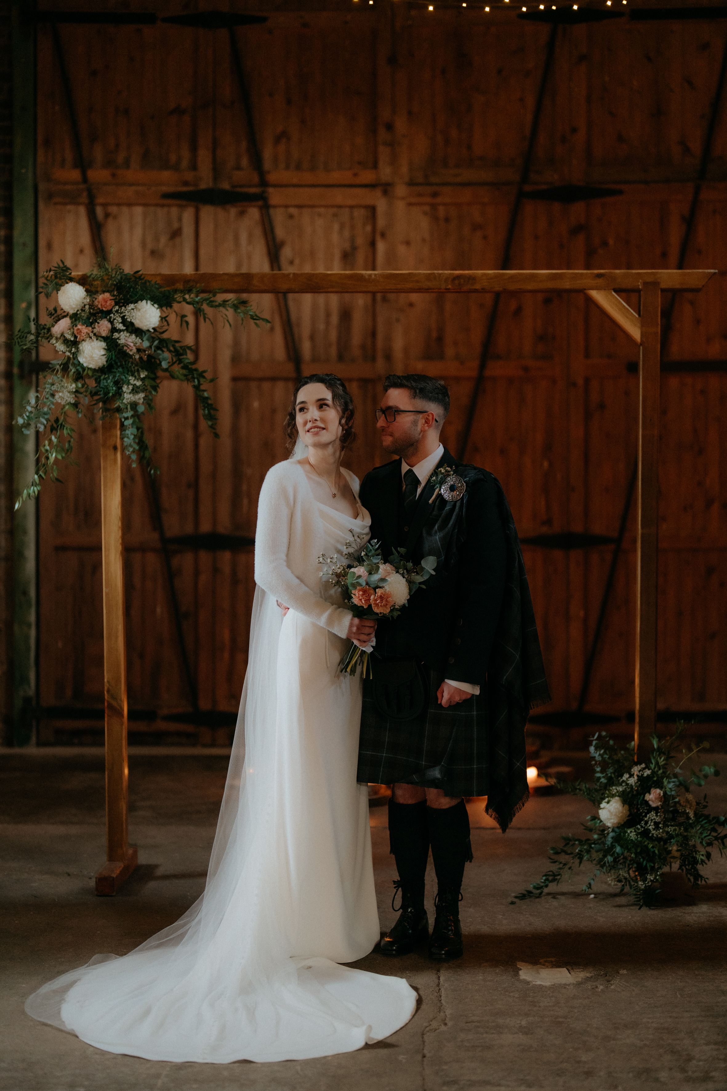 Rebecca and Ian Pratis Barns Wedding