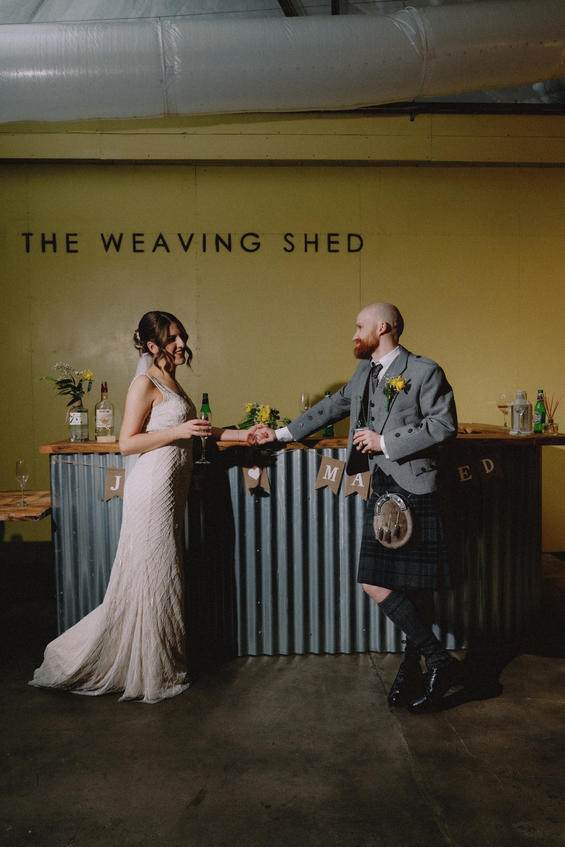 Beth and Grant The Weaving Shed Dundee Wedding